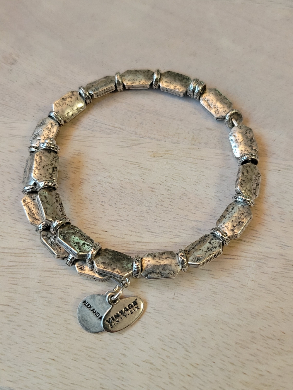 Alex And Ani Vintage Sixty Six Silver-Tone Beaded Wrap Bracelet